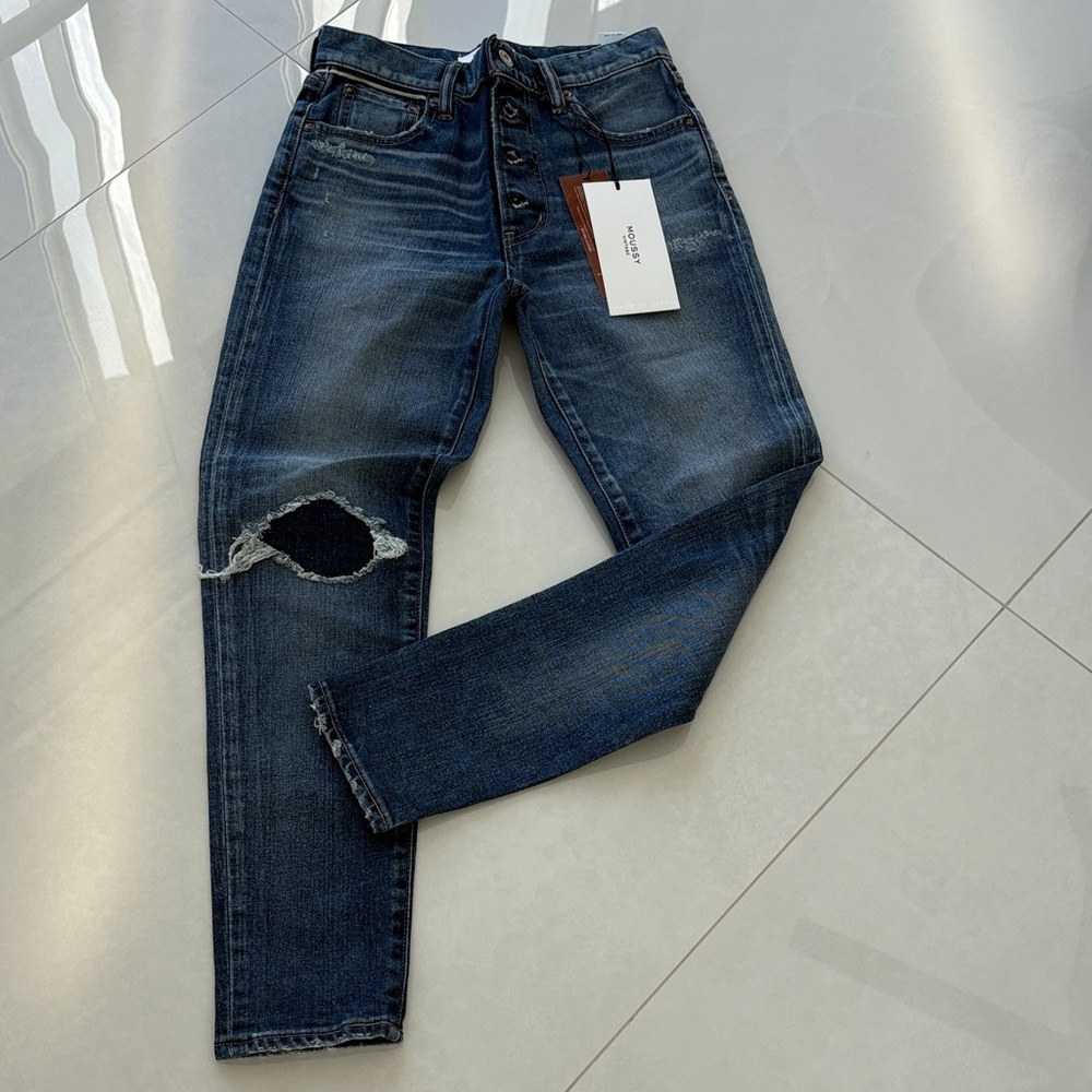 Moussy Southfield Women’s Distressed Indigo Skinny Jeans